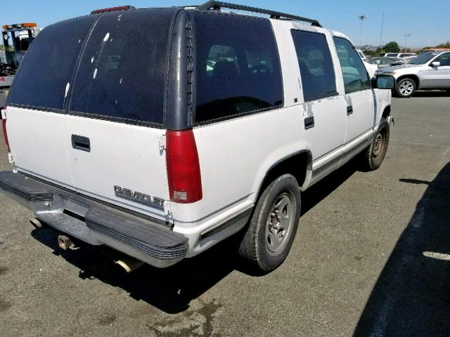 1GNEK13K6SJ399939 - 1995 CHEVROLET TAHOE K150 WHITE photo 4