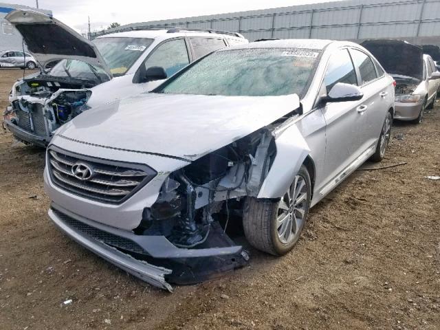 5NPE34AF3FH073852 - 2015 HYUNDAI SONATA SPO SILVER photo 2