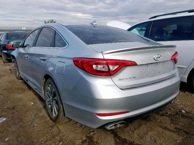 5NPE34AF3FH073852 - 2015 HYUNDAI SONATA SPO SILVER photo 3