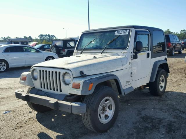 1J4F449S55P367916 - 2005 JEEP WRANGLER / WHITE photo 2