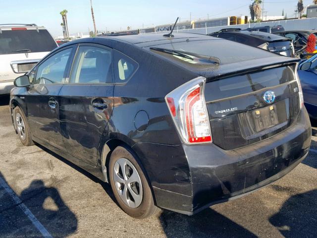 JTDKN3DU4E1780210 - 2014 TOYOTA PRIUS BLACK photo 3