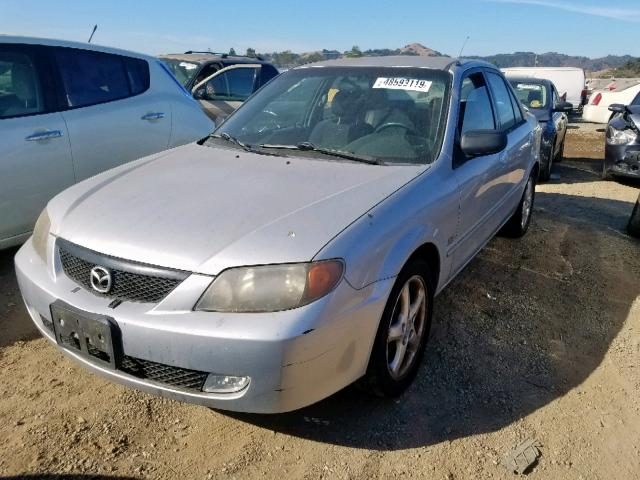 JM1BJ225110422712 - 2001 MAZDA PROTEGE LX SILVER photo 2