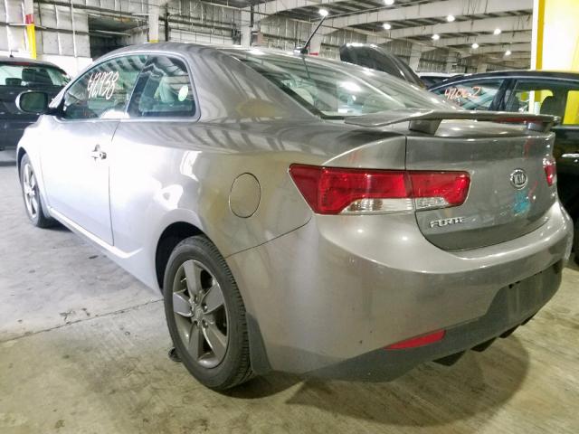 KNAFU6A27B5448935 - 2011 KIA FORTE EX GRAY photo 3