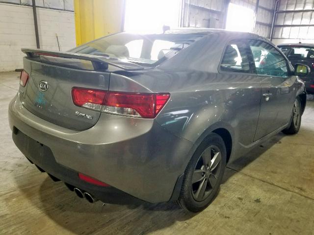 KNAFU6A27B5448935 - 2011 KIA FORTE EX GRAY photo 4