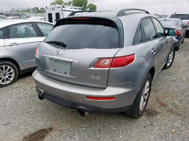 JNRAS08WX6X210757 - 2006 INFINITI FX35 GRAY photo 4