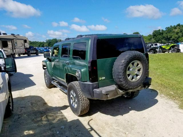 5GTDN136368168890 - 2006 HUMMER H3 GREEN photo 3