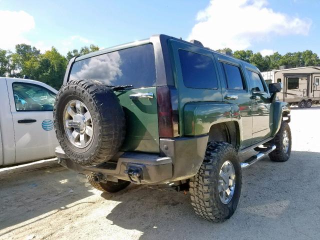 5GTDN136368168890 - 2006 HUMMER H3 GREEN photo 4