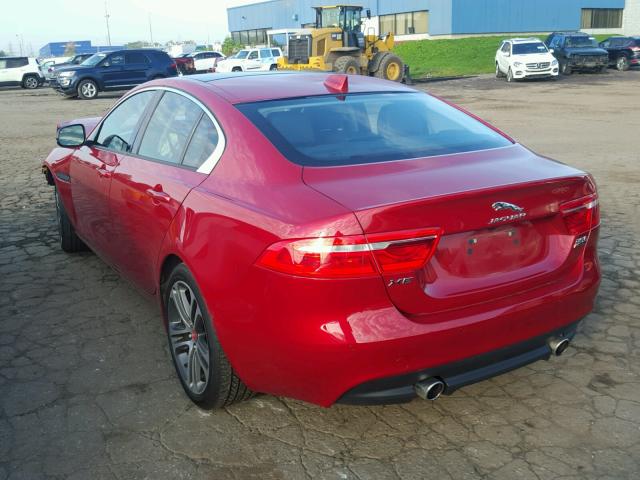 SAJAJ4EV3JCP19533 - 2018 JAGUAR XE PREMIUM RED photo 3