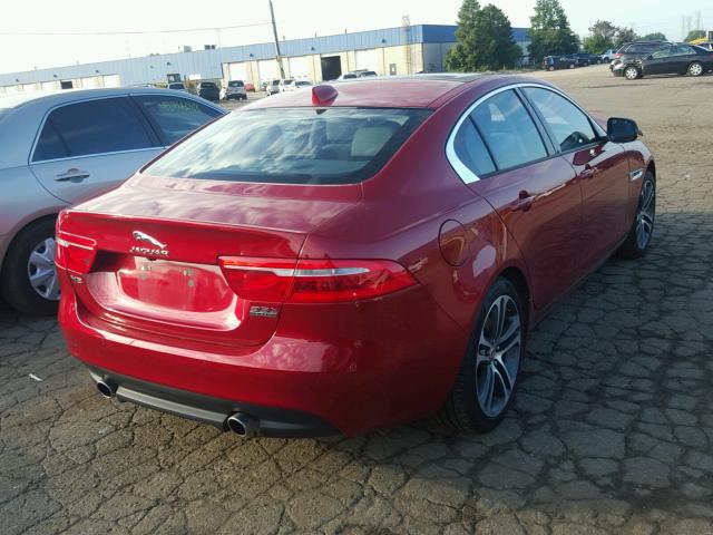 SAJAJ4EV3JCP19533 - 2018 JAGUAR XE PREMIUM RED photo 4