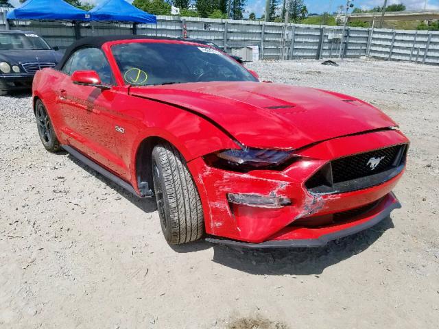 1FATP8FF0K5151063 - 2019 FORD MUSTANG GT RED photo 1