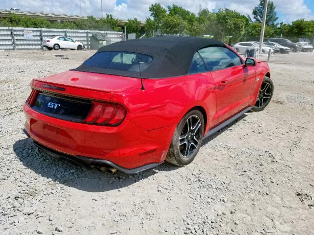 1FATP8FF0K5151063 - 2019 FORD MUSTANG GT RED photo 4