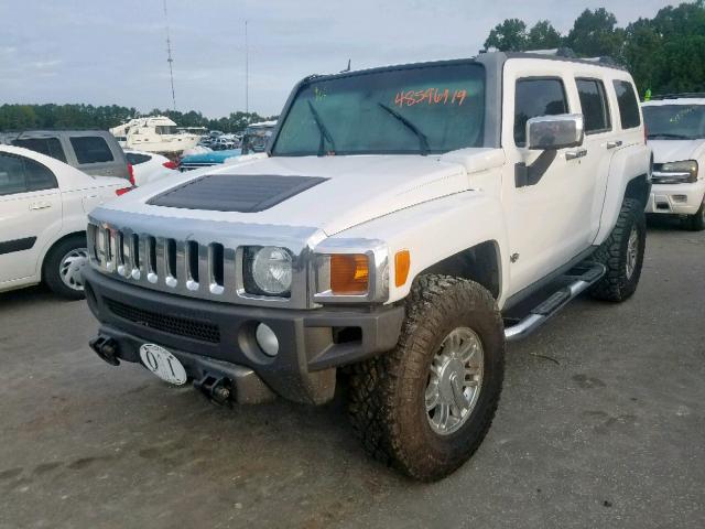 5GTDN13E578209500 - 2007 HUMMER H3 WHITE photo 2