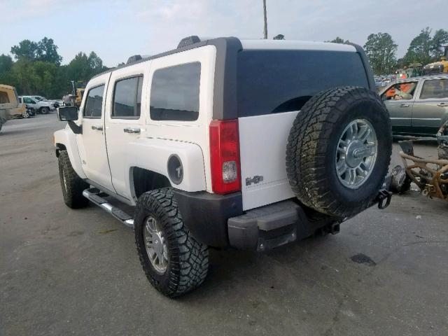 5GTDN13E578209500 - 2007 HUMMER H3 WHITE photo 3