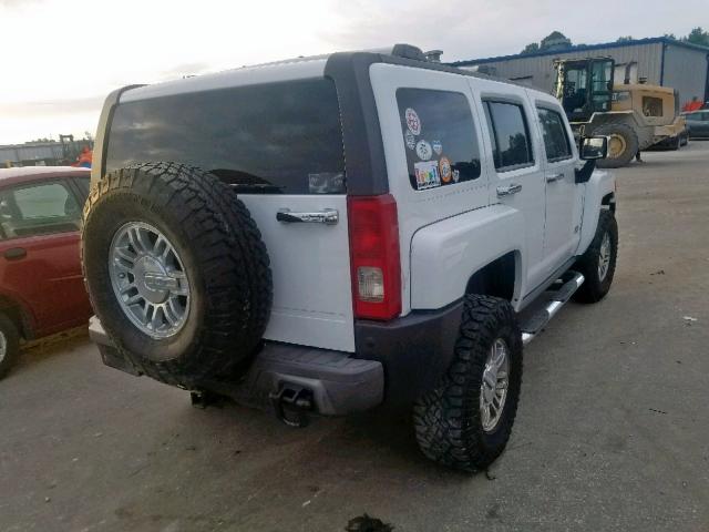 5GTDN13E578209500 - 2007 HUMMER H3 WHITE photo 4