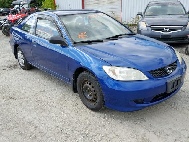 1HGEM21144L061547 - 2004 HONDA CIVIC DX V BLUE photo 1