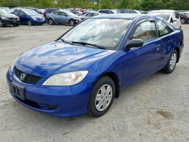 1HGEM21144L061547 - 2004 HONDA CIVIC DX V BLUE photo 2