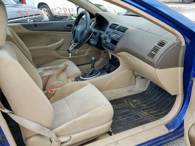 1HGEM21144L061547 - 2004 HONDA CIVIC DX V BLUE photo 5