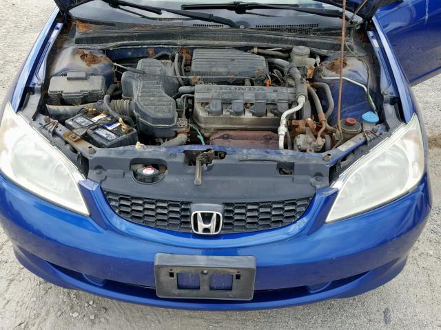 1HGEM21144L061547 - 2004 HONDA CIVIC DX V BLUE photo 7