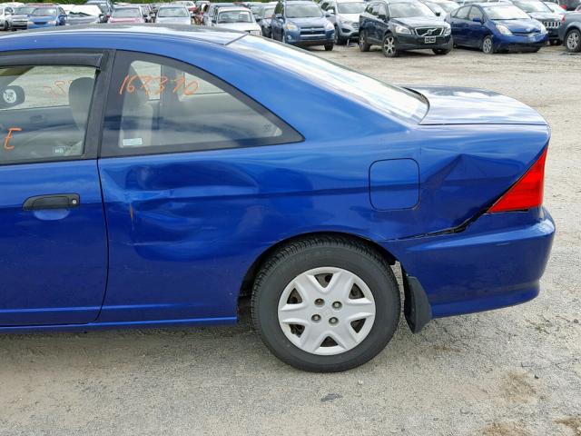 1HGEM21144L061547 - 2004 HONDA CIVIC DX V BLUE photo 9