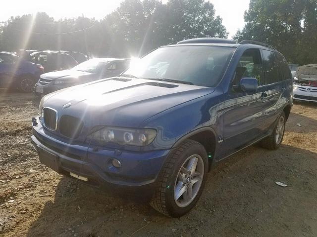 5UXFA535X3LV89698 - 2003 BMW X5 3.0I BLUE photo 2