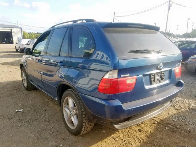 5UXFA535X3LV89698 - 2003 BMW X5 3.0I BLUE photo 3