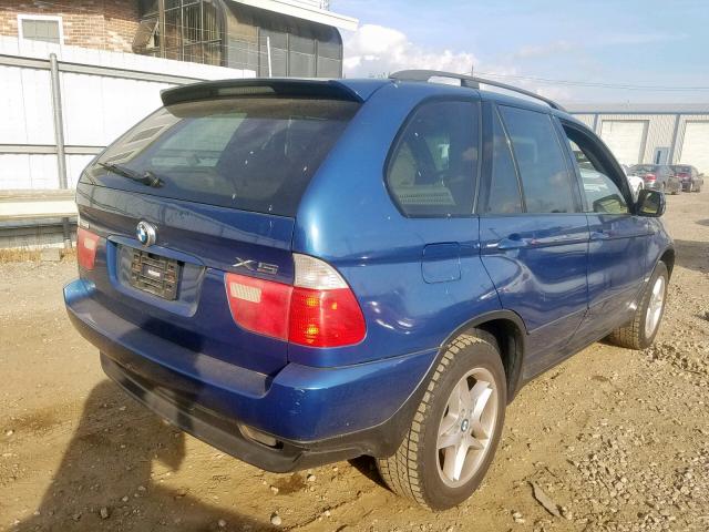 5UXFA535X3LV89698 - 2003 BMW X5 3.0I BLUE photo 4