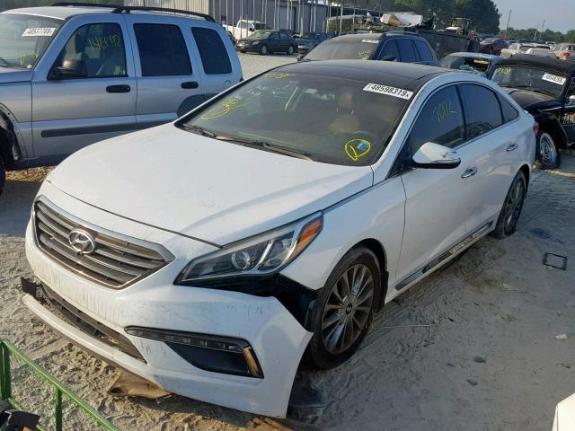 5NPE34AF4FH200754 - 2015 HYUNDAI SONATA SPO WHITE photo 2