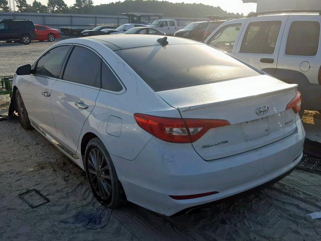 5NPE34AF4FH200754 - 2015 HYUNDAI SONATA SPO WHITE photo 3