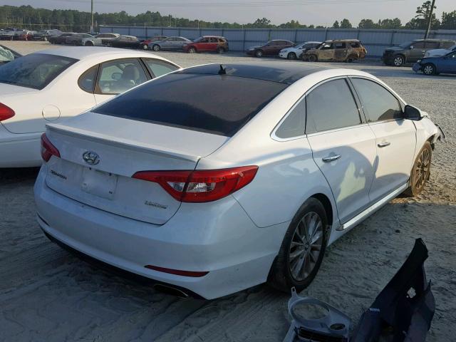 5NPE34AF4FH200754 - 2015 HYUNDAI SONATA SPO WHITE photo 4