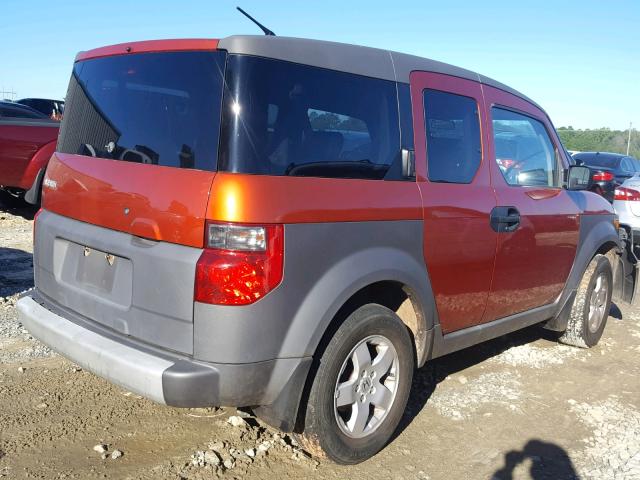 5J6YH28504L004233 - 2004 HONDA ELEMENT EX ORANGE photo 4