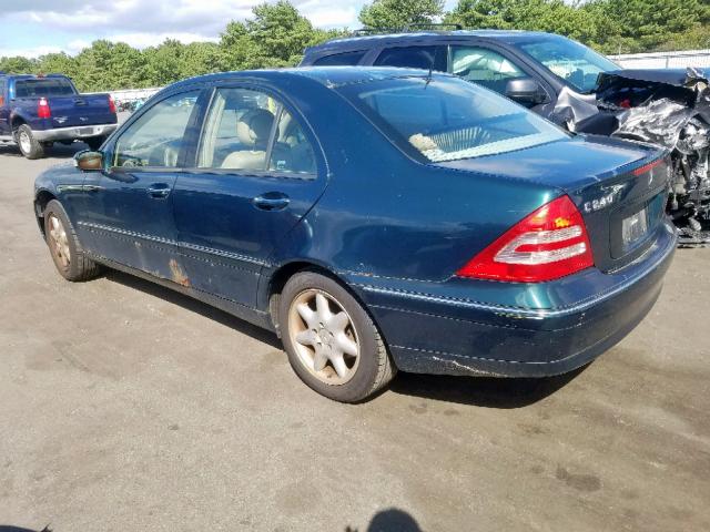 WDBRF61J23F303345 - 2003 MERCEDES-BENZ C 240 GREEN photo 3