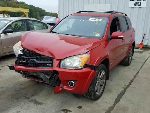 JTMRK4DV3A5089291 - 2010 TOYOTA RAV4 SPORT RED photo 2