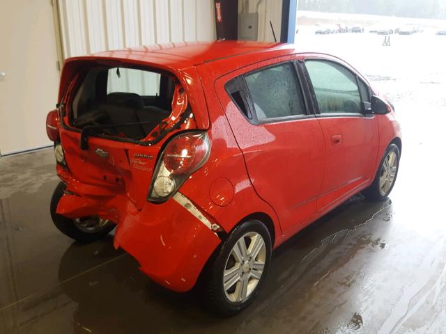 KL8CB6S94EC478393 - 2014 CHEVROLET SPARK LS RED photo 4