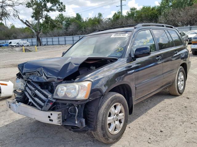 JTEGF21A620048259 - 2002 TOYOTA HIGHLANDER BLACK photo 2