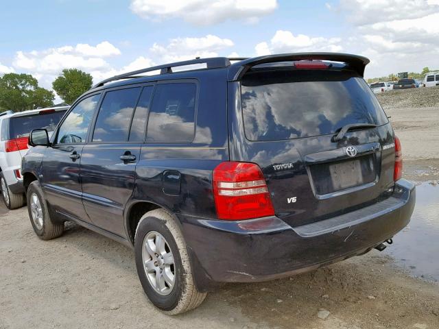 JTEGF21A620048259 - 2002 TOYOTA HIGHLANDER BLACK photo 3