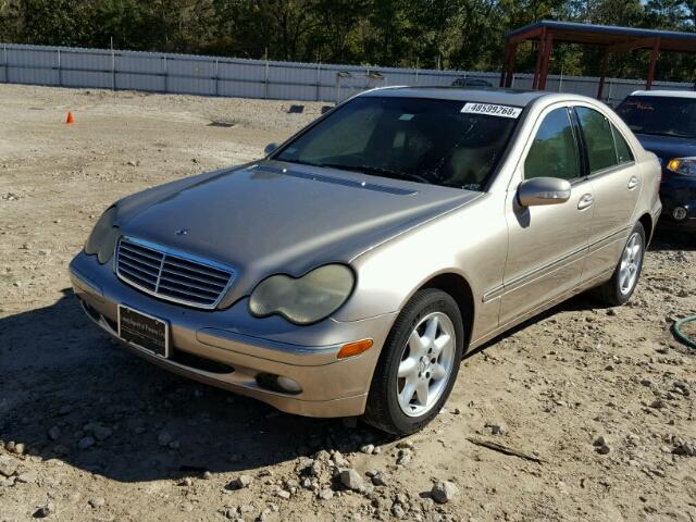 WDBRF61J84E016373 - 2004 MERCEDES-BENZ C 240 BEIGE photo 2