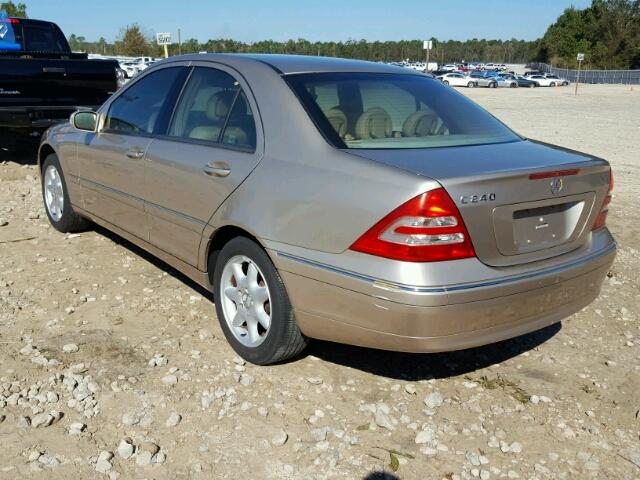 WDBRF61J84E016373 - 2004 MERCEDES-BENZ C 240 BEIGE photo 3