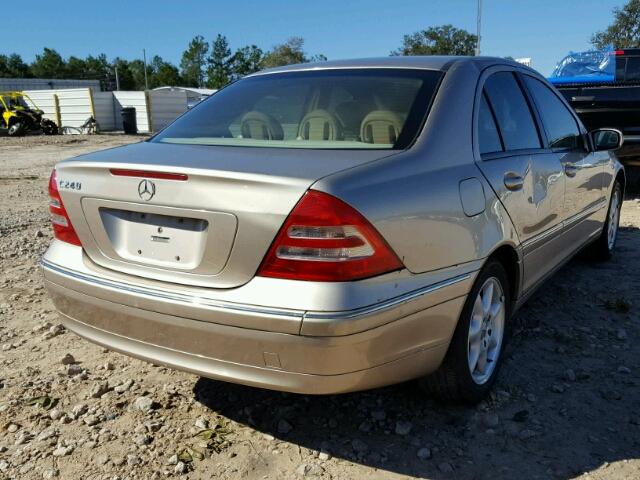 WDBRF61J84E016373 - 2004 MERCEDES-BENZ C 240 BEIGE photo 4