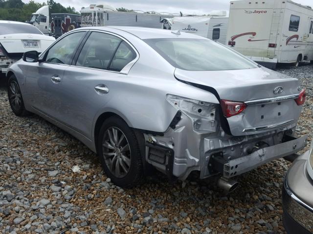 JN1BV7AP7EM683431 - 2014 INFINITI Q50 BASE SILVER photo 3