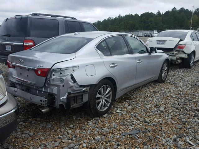 JN1BV7AP7EM683431 - 2014 INFINITI Q50 BASE SILVER photo 4