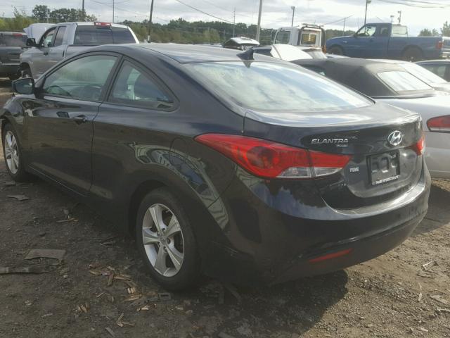 KMHDH6AE2DU004875 - 2013 HYUNDAI ELANTRA CO BLACK photo 3