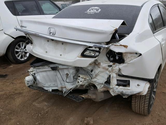 19XFB2F97FE044776 - 2015 HONDA CIVIC EXL WHITE photo 9