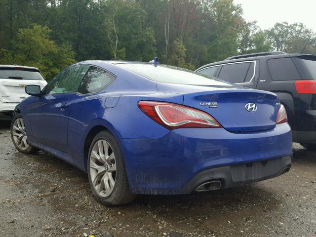 KMHHT6KD6DU101616 - 2013 HYUNDAI GENESIS CO BLUE photo 3