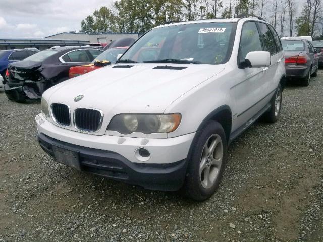 5UXFA53582LV73563 - 2002 BMW X5 3.0I WHITE photo 2