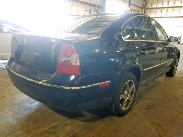 WVWPD63B51P136121 - 2001 VOLKSWAGEN PASSAT GLS BLUE photo 4