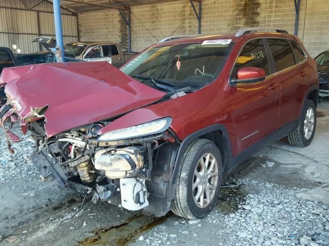 1C4PJLCS7FW631361 - 2015 JEEP CHEROKEE L RED photo 2