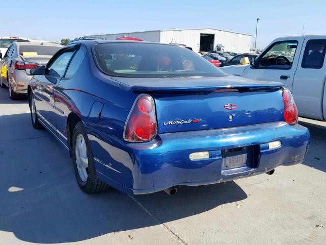 2G1WX12K249457732 - 2004 CHEVROLET MONTE CARL BLUE photo 3