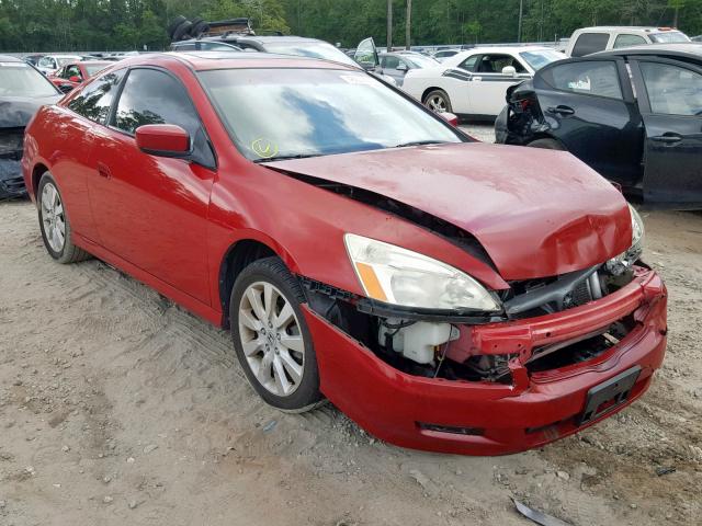 1HGCM82647A002325 - 2007 HONDA ACCORD EX RED photo 1