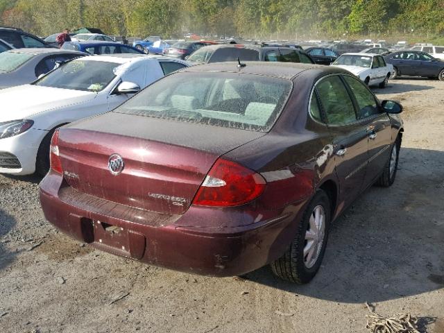 2G4WC582861304142 - 2006 BUICK LACROSSE C BURGUNDY photo 4