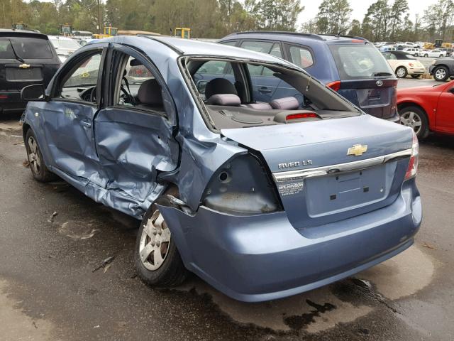 KL1TD566X8B075726 - 2008 CHEVROLET AVEO BASE Mavi foto 3